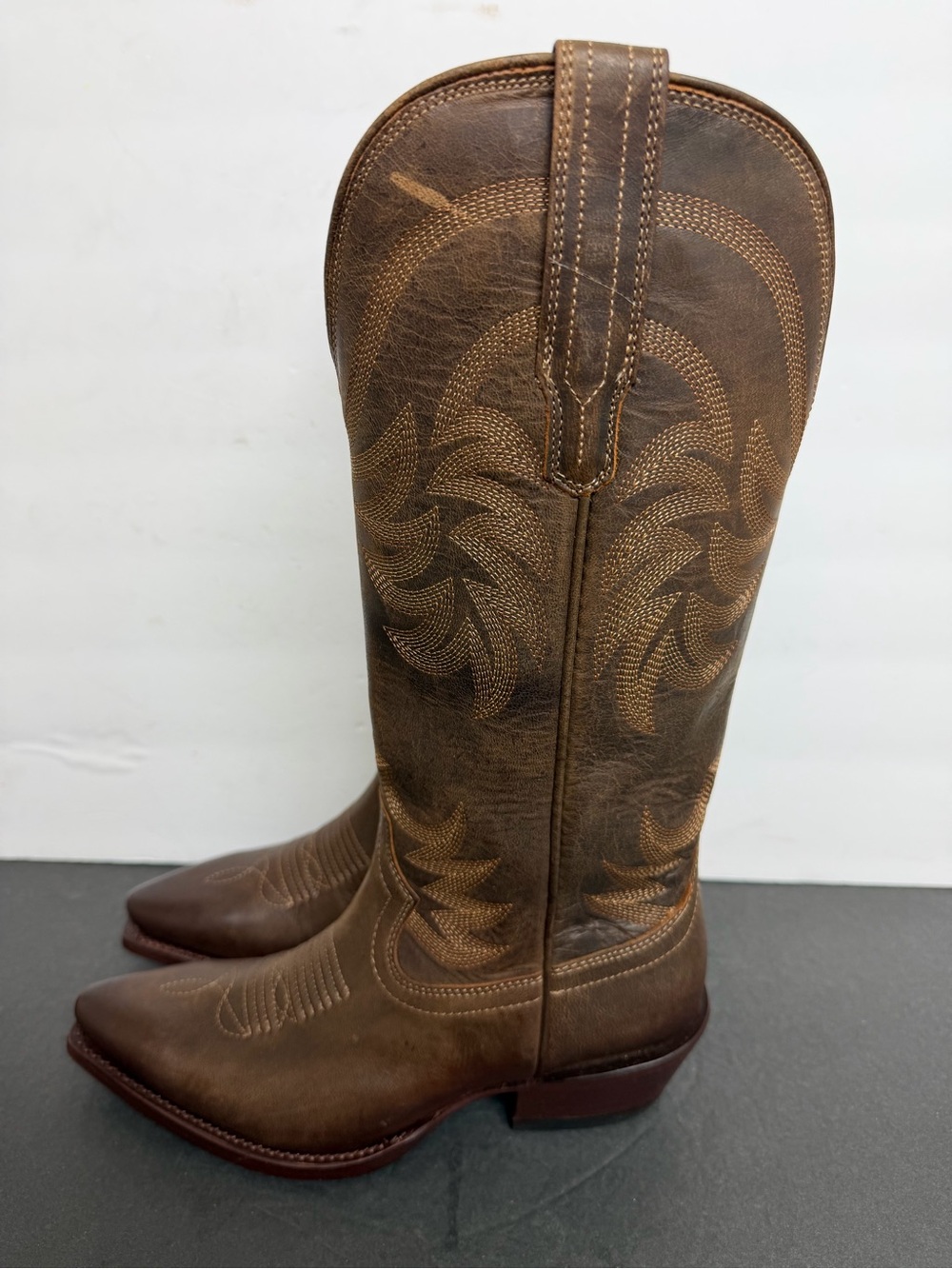 NEW Tecovas The Annie Western Cowgirl Boots Goat Leather Cafe Brown Women's 6.5B